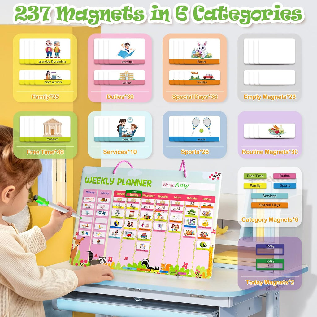 Visual Timetable Weekly Planner for Kids