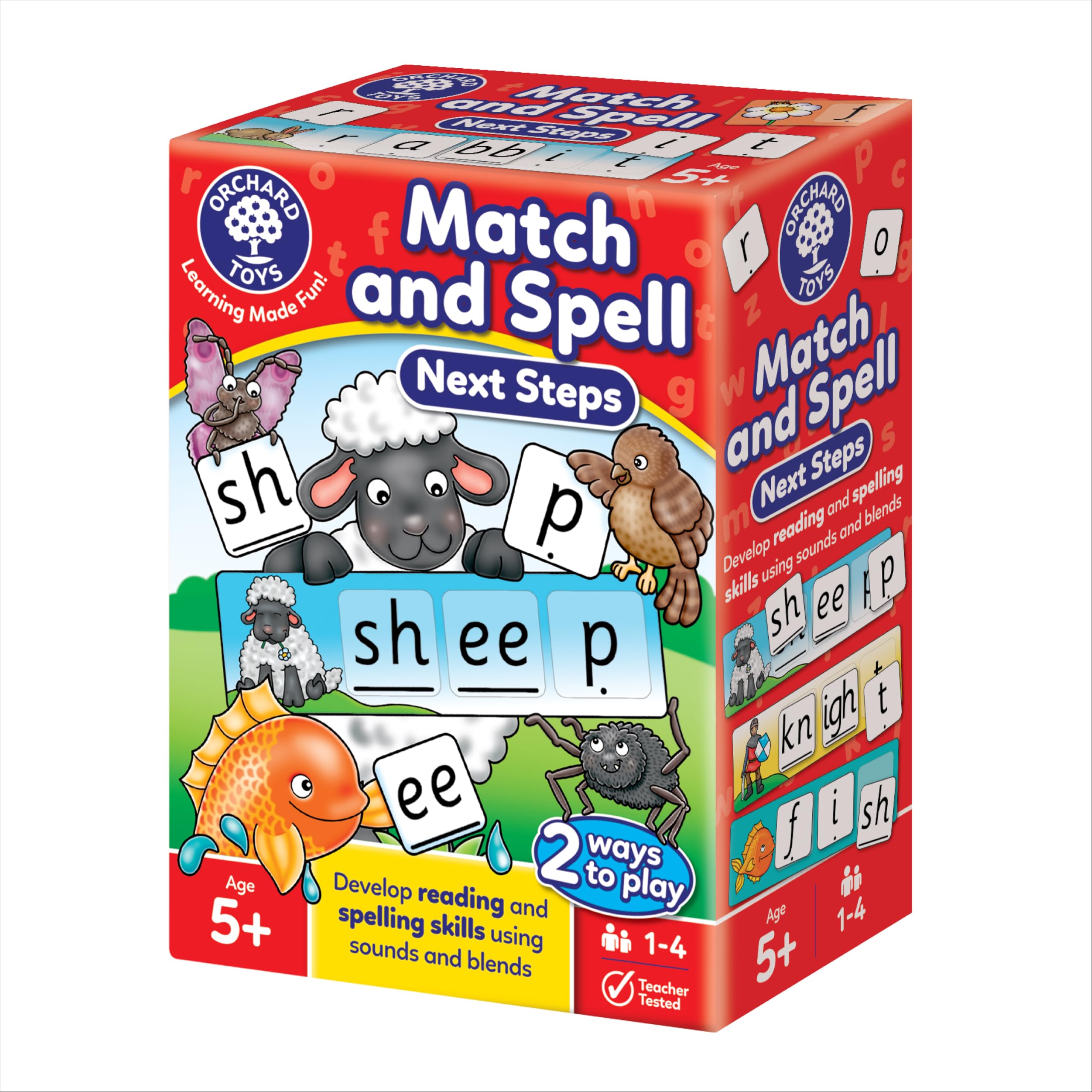 Orchard Toys Match and Spell Game - Kids Learning & Educational Toys with Sight Words & Flash Cards - Alphabet & Spelling Games for 4 Year Olds and Up - Word Building & Phonics Games for Boys & Girls