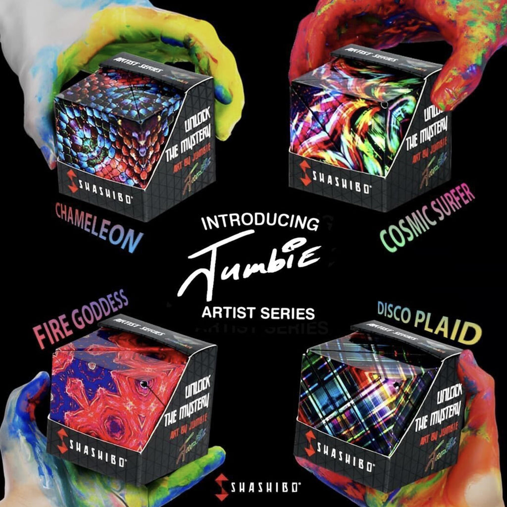 Shashibo Shape Shifting Box - Award-Winning STEM Fidget Toy with Ultra Strong Magnets - Puzzle Cube Transforms Into 100+ Shapes, Perfect Sensory Gift for Kids, Teens, and Adults (Spaced Out)