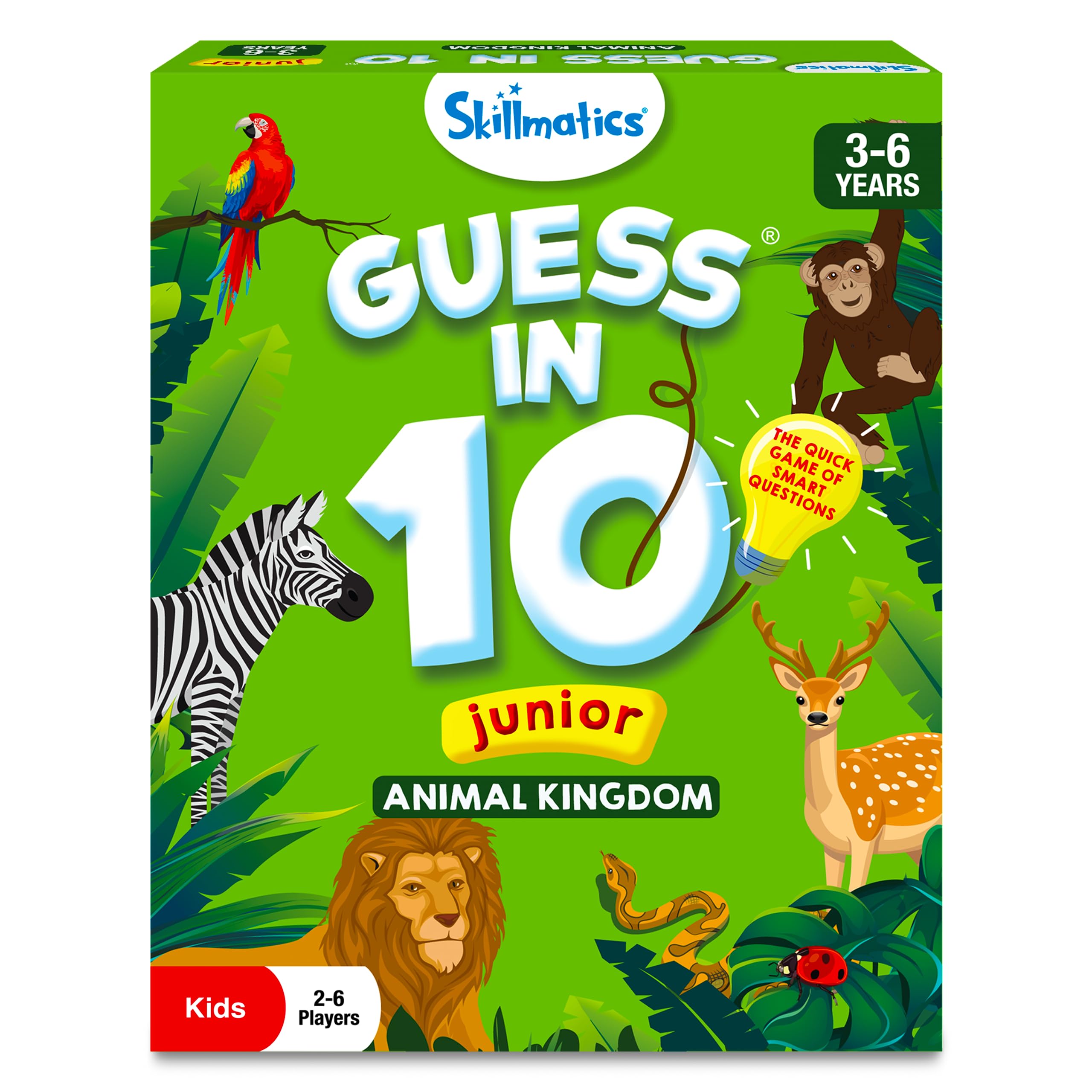Skillmatics Guess in 10 Animal Planet, Card Game, Perfect for Boys, Girls, Kids, Teens, Adults Who Love Animals, Trivia Games, Travel Games, Gifts for Ages 6, 7, 8, 9, 10, and Up
