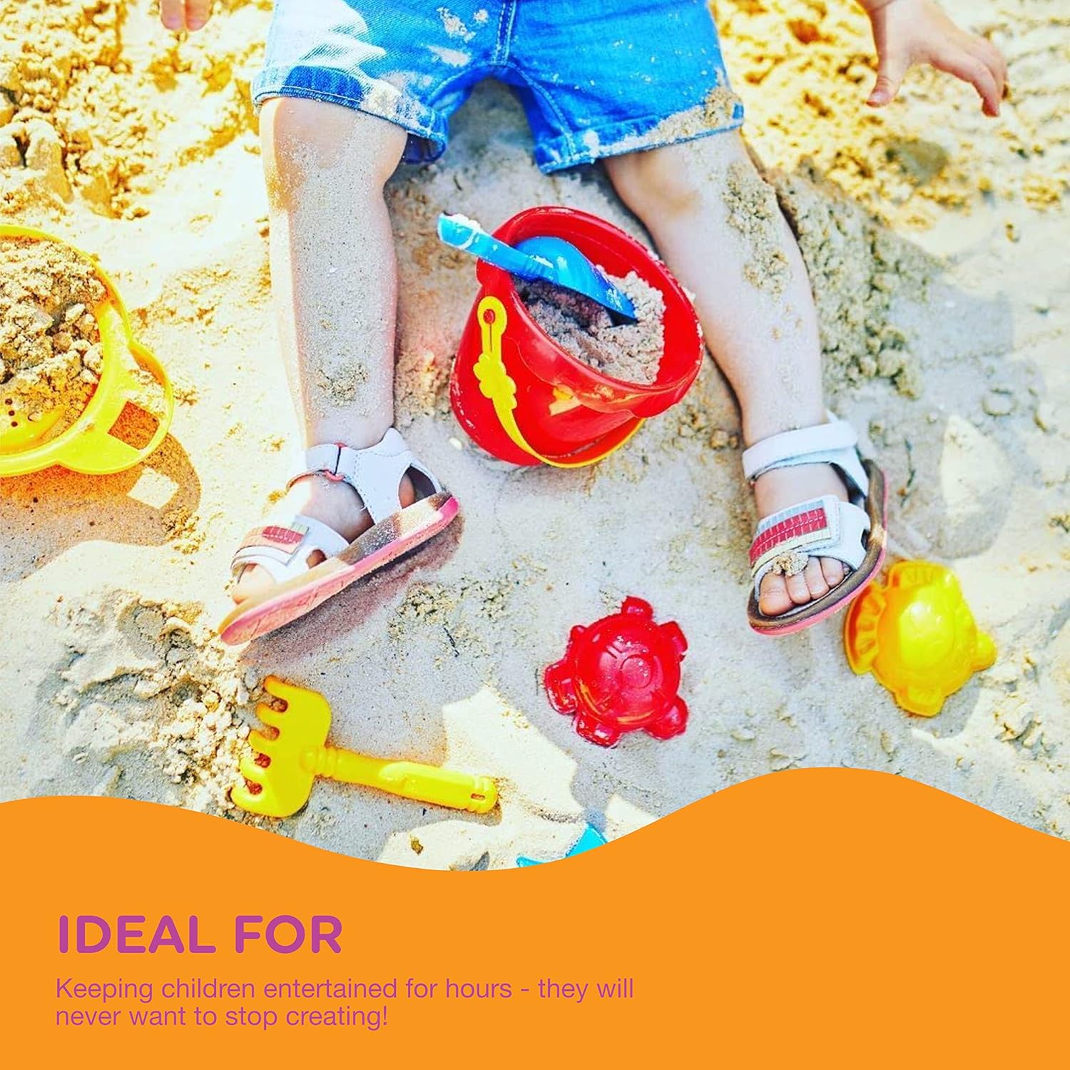 Rainbow Eco Play Sand - 20kg Natural, Non-Toxic Sand for Kids - Sandpit, Building, Sensory Play